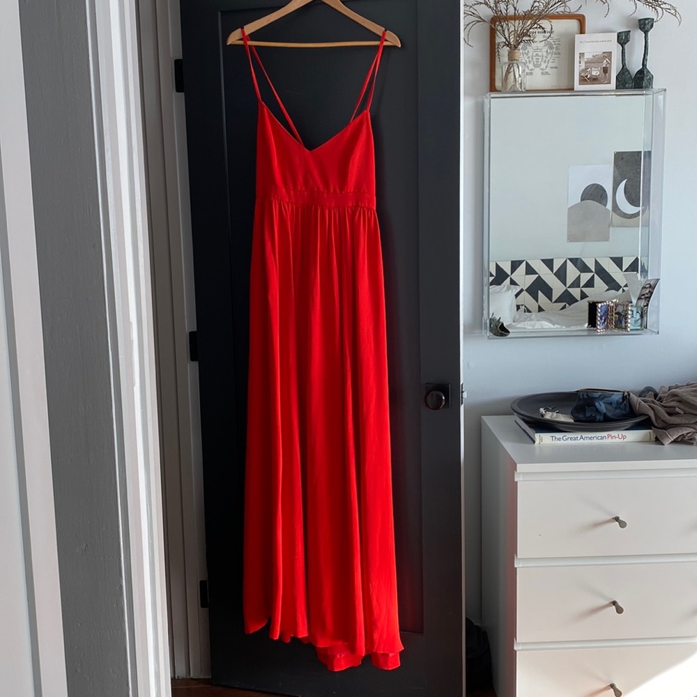 J Crew Red Maxi Dress NWT